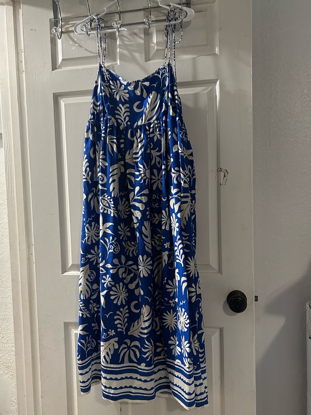 H&M Blue and White Floral Maxi Dress